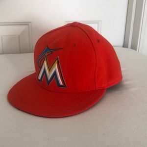 Orange Marlins Hat